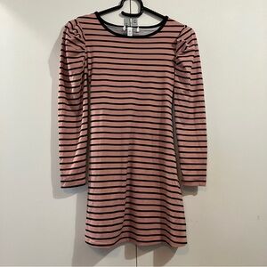 Girls Striped Long Sleeve Dress
